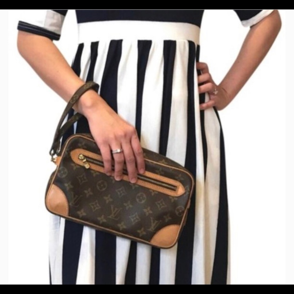 authentic LV Monogram Marly Dragonne GM Clutch